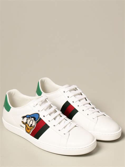 womens gucci disney sneakers|Gucci Disney donald duck shoes.